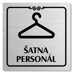 Šatna personál, 100x100mm, stříbrná, Texas